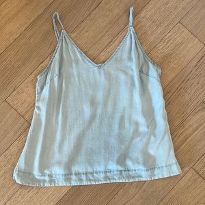 Wilfred Free blue, denim-like tank, Size Large